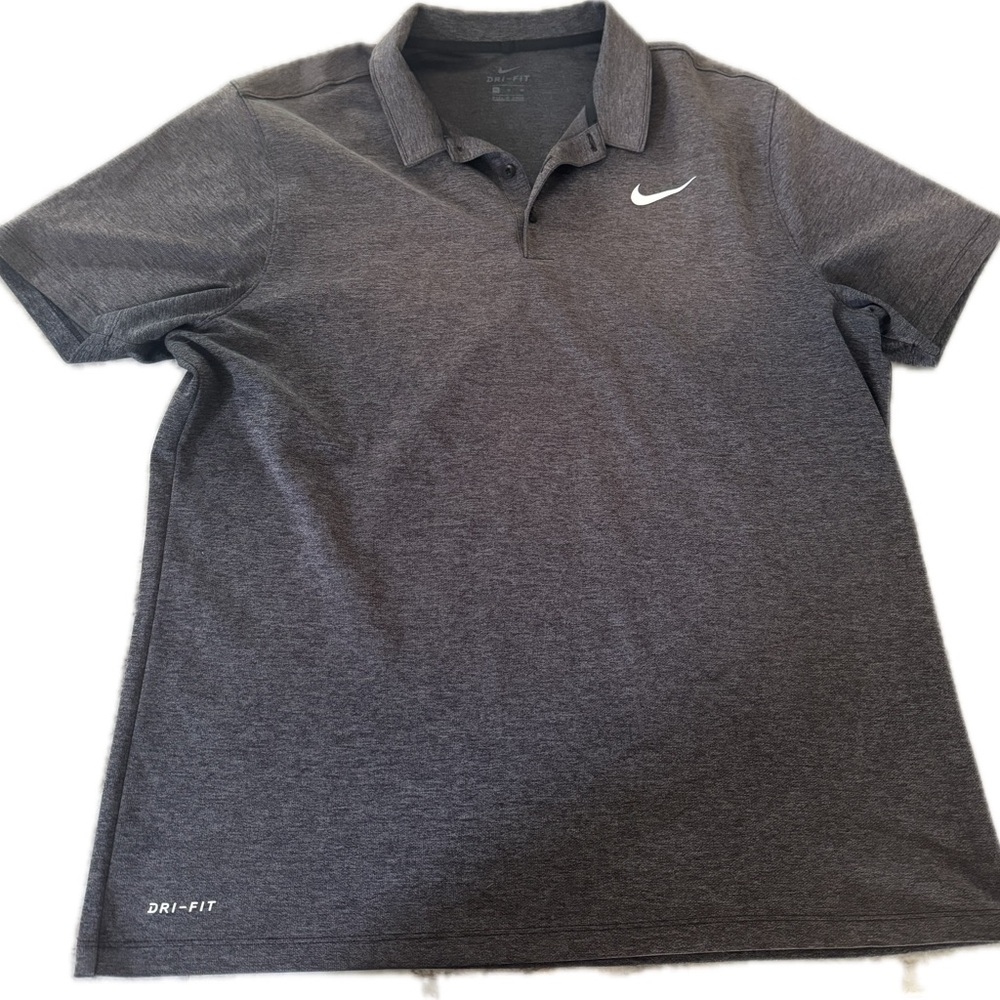 Nike Men's Dark Gray Dri-FIT Polo